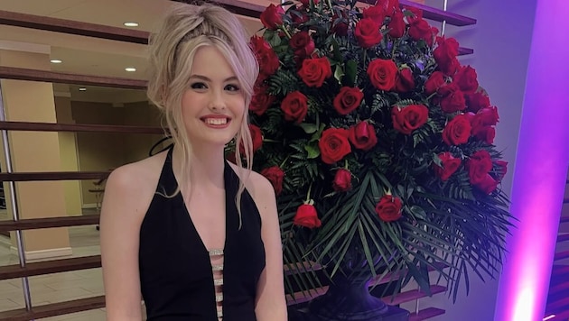 Anna Nicole Smiths Tochter Dannielynn in einem Kleid ihrer Mutter. (Bild: www.instagram.com/larryanddannielynn)