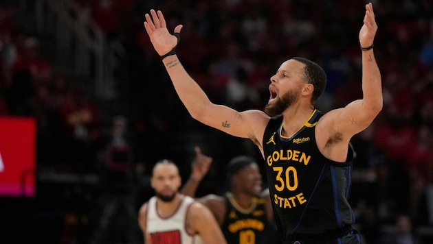 Steph Curry brachte es auf 22 Punkte und zehn Rebounds. (Bild: AP/AP Photo/Ashley Landis)