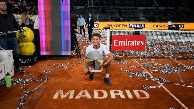 Casper Ruud hat die Madrid Open gewonnen. (Bild: AP/AP Photo/Manu Fernandez)