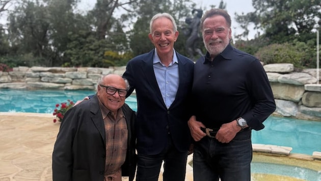 DeVito, Blair und Schwarzenegger (Bild: www.instagram.com/schwarzenegger)