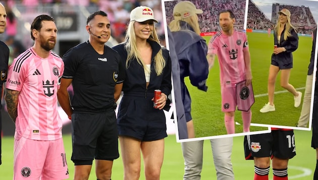 Lindsey Vonn trifft Lionel Messi: Die Ski-Queen schüttelte dem Fußball-King die Hand.