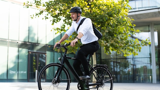 Viele Pendler fahren bereits mit dem Rad zur Arbeit. (Bild: Energieinstitut/Sabine Sattlegger)