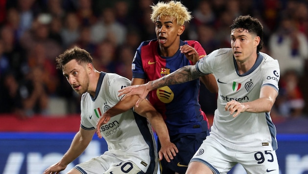 Inter oder Barca – wer schafft den Einzug ins Finale der Champions League? (Bild: AFP/APA/LLUIS GENE)