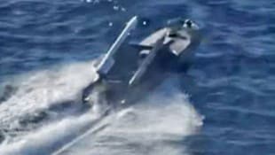 Offizielle Fotos der Magura-7-Drohne gibt es nicht, doch diese etwas unscharfe Luftaufnahme lässt ihren Aufbau erahnen  (Bild: X/Rosoboronexport)