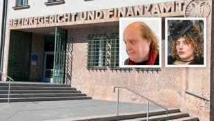Schauspielerin Anna Friedmann ist angeklagt, Regisseur Paulus Manker als Zeuge geladen. (Bild: Krone KREATIV/Seebacher Doris Anja Richter)