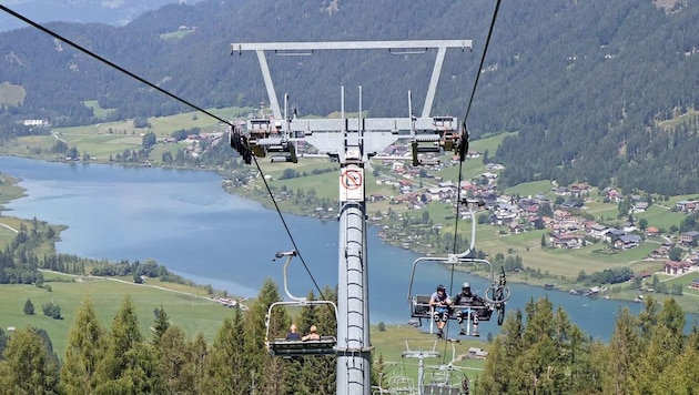Die Weißensee Bergbahn nahm am 1. Mai traditionell früh den Betrieb auf. (Bild: Weißensee Bergbahn)