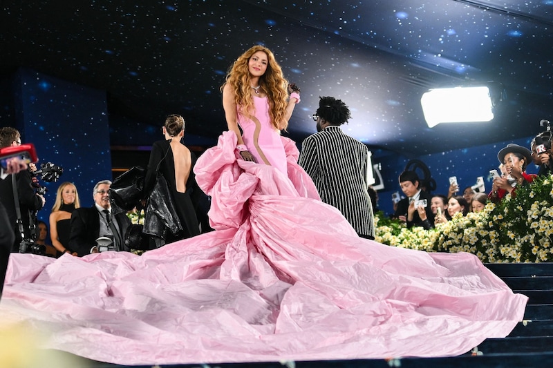 Sängerin Shakira als rosa Wölkchen ... (Bild: AFP/ANGELA WEISS)