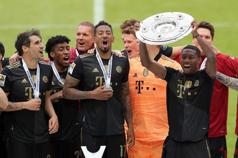 Bis 2021 kickte Alaba (r.) für die Bayern. (Bild: GEPA)