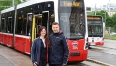 Elisabeth Urbanitsch (48) und Florijan Isaku (35) vertreten Österreich bei der Tram-WM im September in Wien. (Bild: Zwefo)