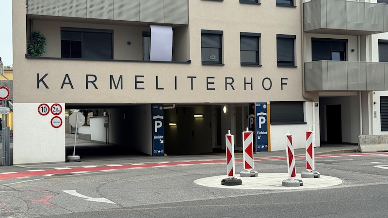 Autofahrer drehen in der Tiefgarage Karmeliterhof häufig eine „Ehrenrunde“. (Bild: Thomas Werth)