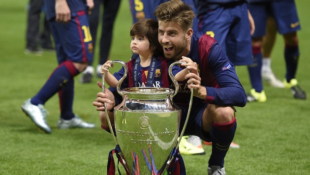 Gerard Piqué gewann die Champions League insgesamt viermal – dreimal davon im Trikot des FC Barcelona. (Bild: AFP)