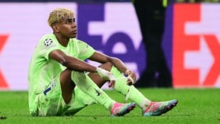 Lamine Yamal war nach der Niederlage gegen Inter am Boden – und richtete seinen (jugendlich unbekümmerten) Blick gleich wieder nach vorne. (Bild: AFP/APA/Marco BERTORELLO)