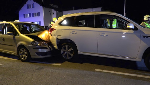 Die Unfallautos in Fußach.  (Bild: Shourot Maurice)