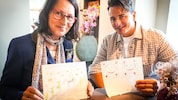 Huberta Gabalier und ihr zweitältester Sohn Andreas mit Kinderbildern