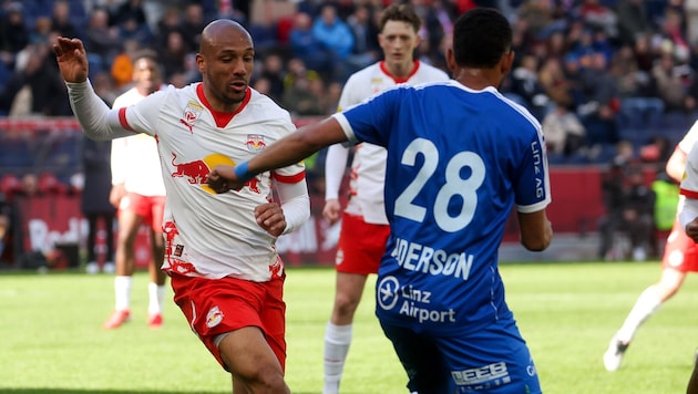 Hinter dem Einsatz von Karim Onisiwo (li.) steht ein Fragezeichen. (Bild: Tröster Andreas)