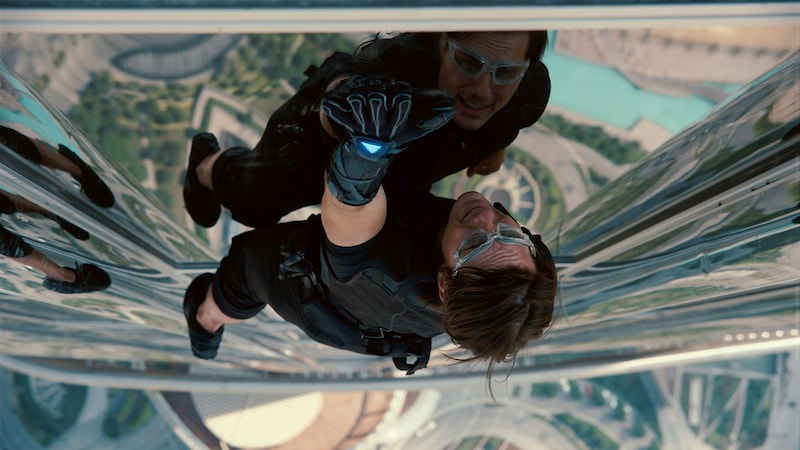 Tom Cruise am Burj Khalifa in Dubai. (Bild: Paramount Pictures)
