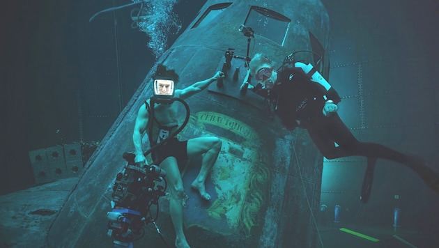 Tom Cruise bei einer Unterwasser-Szene für den neuesten Streifen „The Final Reckoning“. (Bild: Paramount Pictures)