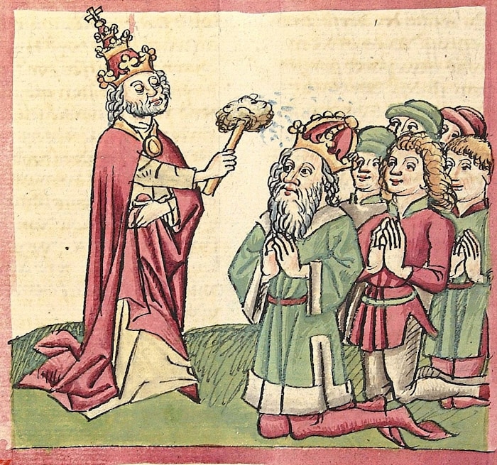 Papst Gregor V. krönt Otto III.