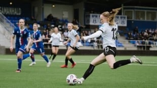 ÖFB-Triplepack Ella Rauscha im Match gegen die Gastgeberinnen. (Bild: ÖFB|Elisabeth Mandl)