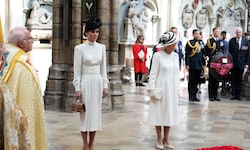 Prinzessin Kate und Königin Camilla beim Grab des unbekannten Soldaten, der für alle gefallenen ...