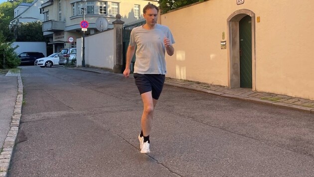 „Krone“-Redakteur Gernot Bachler beim Selbstversuch.