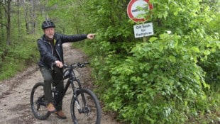Gerald Simon möchte auch für Mountainbiker „freies Wegerecht“, so wie es auch für Wanderer gilt. Unter dem Titel „Mountainbiken Freies WEGERECHT“ hat er nun ein eigenes Volksbegehren dazu initiiert.  (Bild: Seebacher Doris)