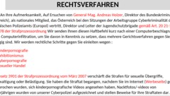Ein Golser bekam eine Fake-Mail wegen verschiedener Delikte.