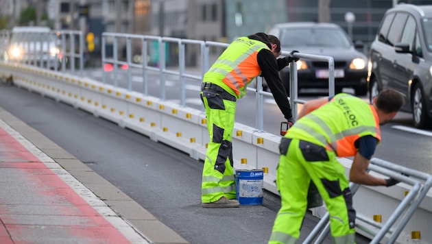 Der zusätzliche Radweg in Richtung Hauptplatz wurde schnell wieder abgebaut. (Bild: Kerschbaummayr Werner)