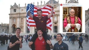 Die ganze Welt feiert den neuen Papst Leo XIV. (Bild: AFP/DIMITAR DILKOFF, Krone KREATIV)