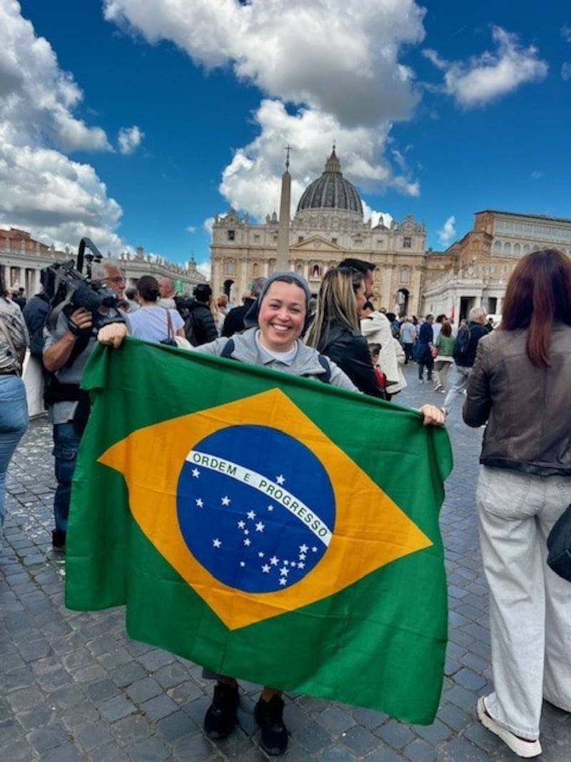 Schwester Monalisa hielt dem brasilianischen Kardinal die Daumen, reiste extra an. Sie ist trotzdem zufrieden. (Bild: Pichler Michael)