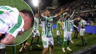 Betis Sevilla jubelt über den Finaleinzug, bei Antony fließen Freudentränen.