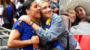 Sam Kerr und Kristie Mewis freuen sich über die Geburt ihres Sohnes.   (Bild: Krone KREATIV/AP/John Walton, instagram.com/samanthakerr20)