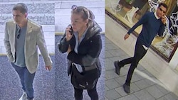 Die Polizei sucht diese drei Personen wegen eines dreisten Diebstahls.