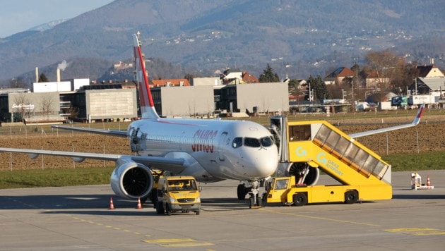 Im Dezember 2024 musste ein Swiss-Flugzeug in Graz notlanden. (Bild: Jauschowetz Christian)