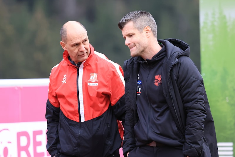 Imst-Trainer Jens Scheuer (re.) liegt mit Imst auf Platz zwei. (Bild: Birbaumer Christof)