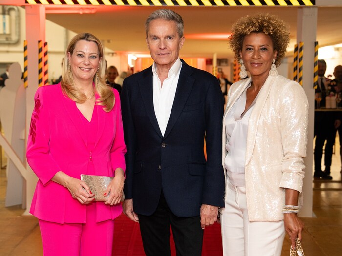 LR Daniela Winkler, General-Intendant Alfons Haider und TV-Lady Arabella Kiesbauer.