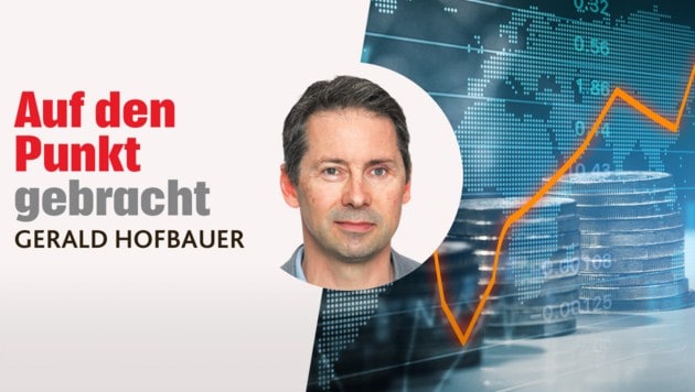 Analysiert für die „Krone“, Wirtschaftsredakteur Gerald Hofbauer. (Bild: Krone KREATIV/stock.adobe.com)