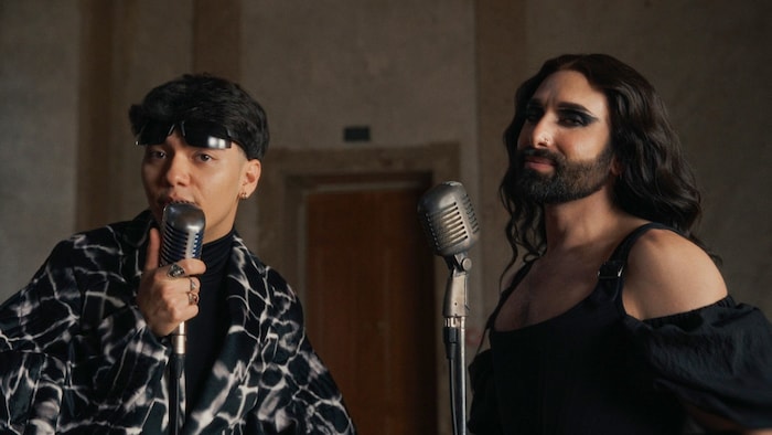 ESC-Vorjahressieger JJ und Conchita treten für ihren Podcast erstmals gemeinsam live auf der ...