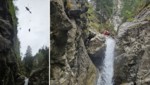 Imster Bergretter und das Team eines Notarzthubschraubers bargen die Schwerverletzte aus der Schlucht.  (Bild: Bergrettung Imst)