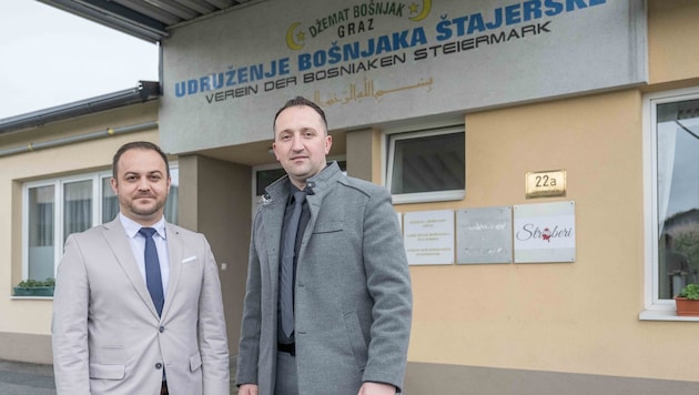 Verein der Bosniaken Steiermark: Leitender Imam Sabahudin Hašić und Obmann Elvedin Omerčević (v. l.) (Bild: Jürgen Fuchs)