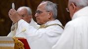 Papst Leo XIV. bei der Zelebrierung seiner ersten Messe als Oberhirte (Bild: EPA/VATICAN MEDIA HANDOUT)