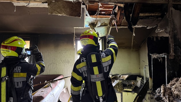Die gesamte Küche fiel den Flammen zum Opfer. (Bild: Stadtfeuerwehr Leibnitz)