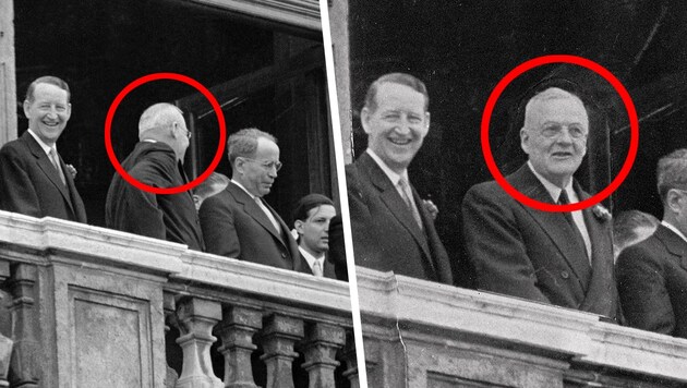Eines der bekanntesten Fotos der heimischen Nachkriegsgeschichte ist ein – wenn auch wohlgemeinter – Fake. (Bild: Votava / Brandstaetter / APA picturedesk, Krone KREATIV)