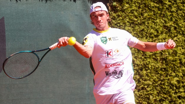 Salzburgs bester Tennisspieler Lukas Neumayer will am Sonntag den Bundesliga-Titel gewinnen.