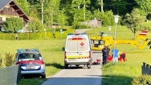 Polizei, Rettung und Heli im Einsatz (Bild: Markus Tschepp)