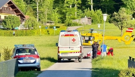 Polizei, Rettung und Heli im Einsatz (Bild: Markus Tschepp)