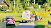 Polizei, Rettung und Heli im Einsatz (Bild: Markus Tschepp)