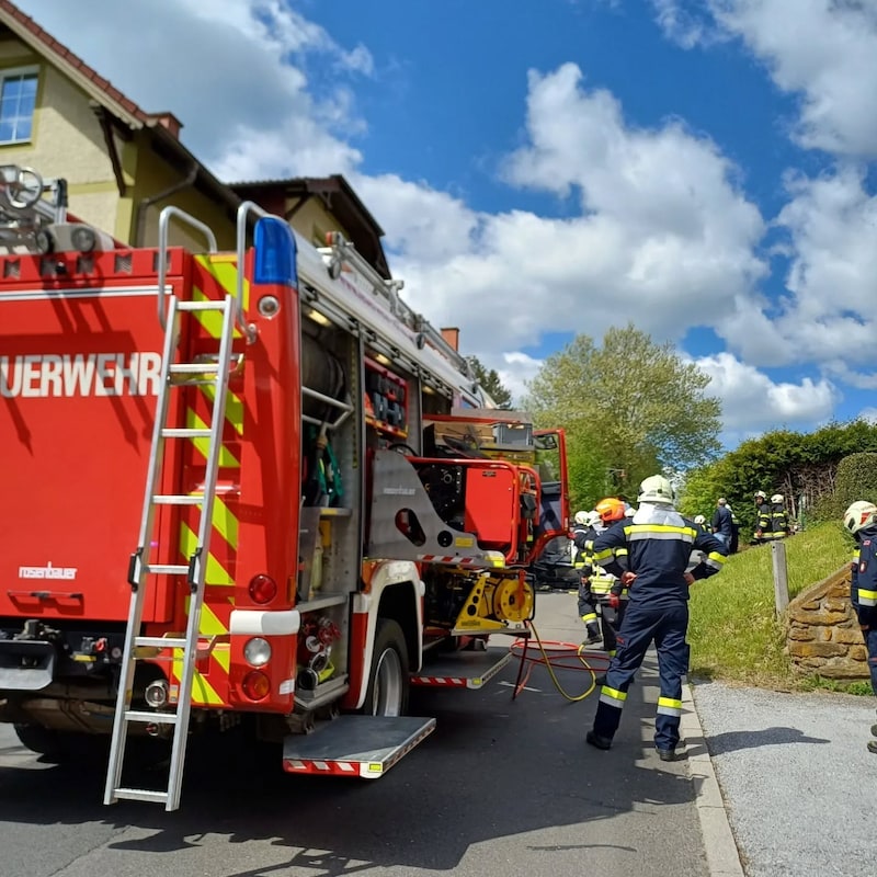 Die Unfallstelle am Griesplatz (Bild: FF Vorau)