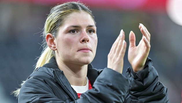 Eileen Campbell verabschiedete sich mit dem Siegestor zum 3:2 aus Freiburg. (Bild: GEPA)