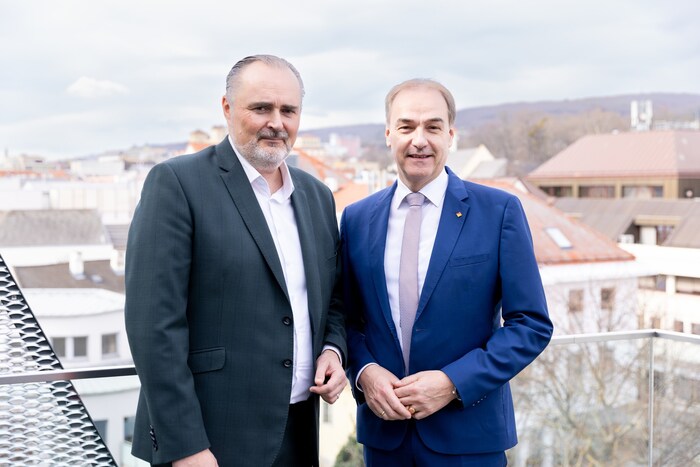 Landeshauptmann Hans Peter Doskozil und Landesrat Leonhard Schneemann.
